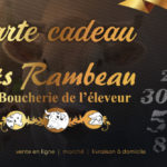 carte cadeau ETS Rambeau boucher éleveur vente de viande en ligne boeuf agneau porc Charente-Maritime producteur local Soubran Bordeaux Royan